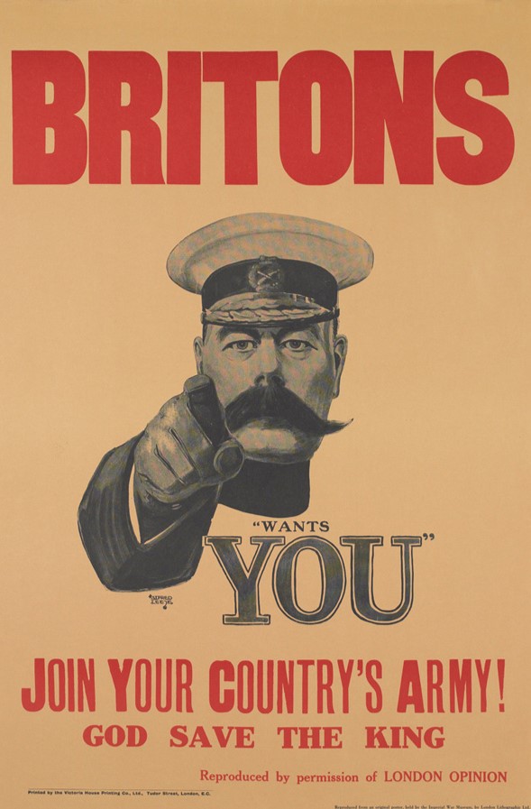 ალფრედ ლიტი, ლორდ კიტჩენერი, „შენ სჭირდები შენს ქვეყანას“, გაერთიანებული სამეფო 1914.